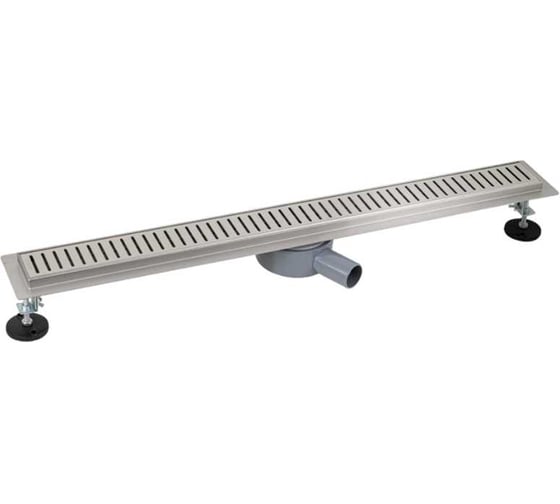 Изображение товара Трап САНАКС 800 х 70 мм, с бортиком для плитки, из нержавеющей стали, горизонтальное подключение 360º, с сухим и гидрозатворами, цвет сатин 00140