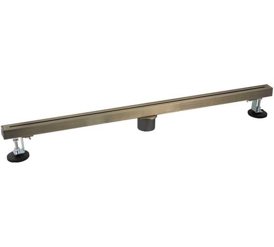 Изображение товара Трап САНАКС 800х32 мм, нержавеющая сталь, линейный, вертикальный, щелевой, с сухим затвором, цвет бронза 40066