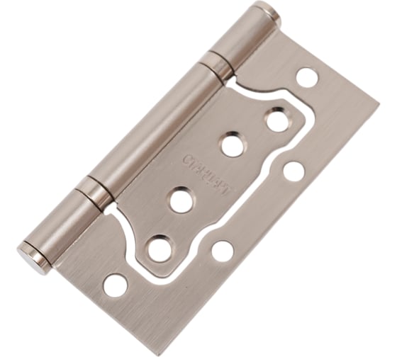 Изображение товара Накладная петля без врезки Стандарт 2BB SN (100х75х2.5 мм; матовый никель; 1 шт) 12846