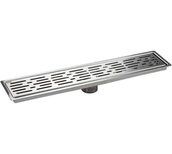 Изображение товара Трап САНАКС из нержавеющей стали 500х100 мм, линейный, вертикальный, хромированный с сухим затвором 04442