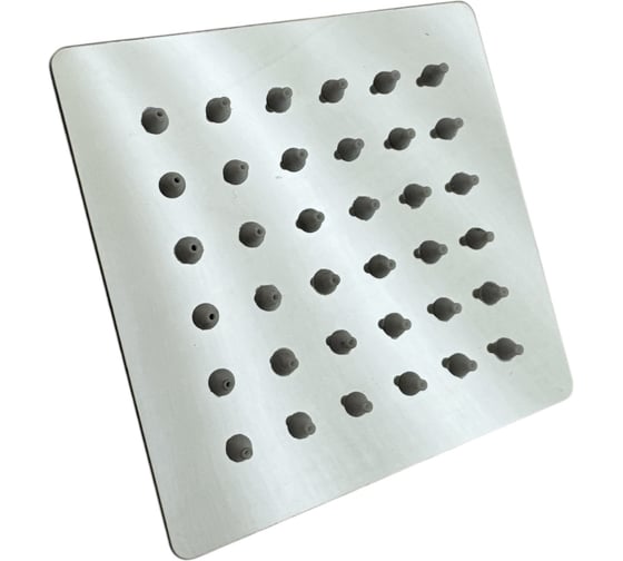 Изображение товара Лейка тропическая для душа потолочная ALOUTE GRIALE квадрат 10x10 см глянцевый хром, с шарниром для изменения угла наклона GR8001-10