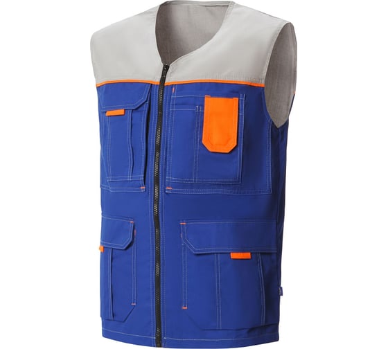 Изображение товара Жилет СОЮЗСПЕЦОДЕЖДА Профессионал васильковый/светло-серый, р. 48-50, рост 170-176 2000000061108