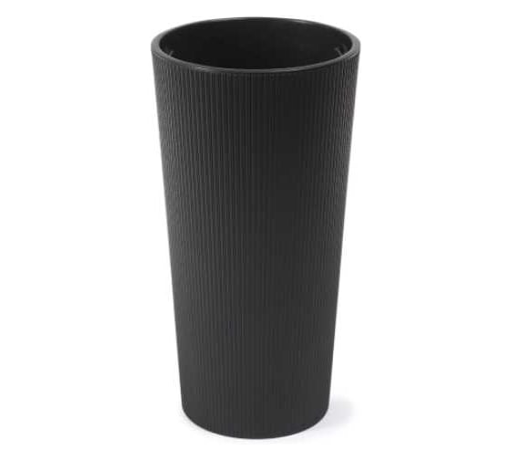 Изображение товара Кашпо SCHEURICH LILIA ECO recycled jumper d-19 h-36.4 см, черный, с вкладышем 070249