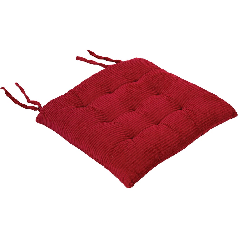 Изображение товара Подушка сидушка на стул PRIMILA CLASSIC вельвет 38x38 см бордовая