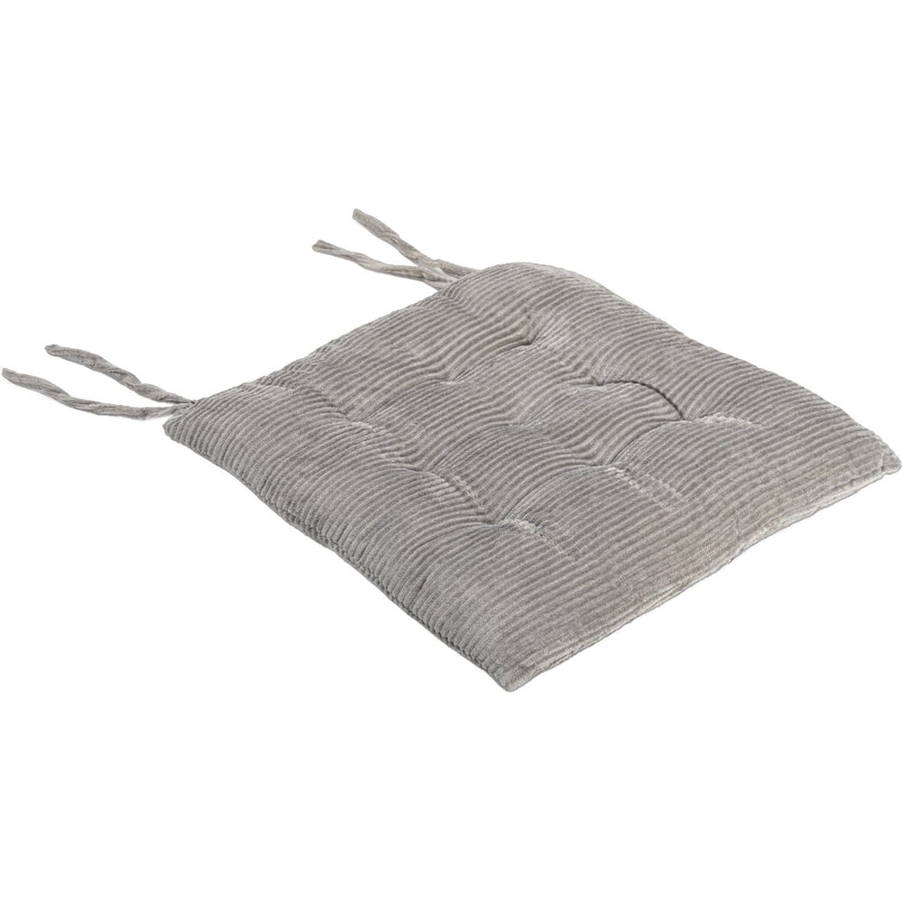 Изображение товара Подушка сидушка на стул ОФИСМАГ PRIMILA CLASSIC вельвет 38x38 см серого цвета