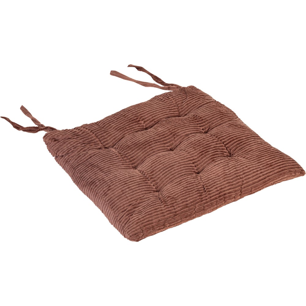 Изображение товара Подушка сидушка на стул ОФИСМАГ PRIMILA CLASSIC вельвет 38x38см коричневая