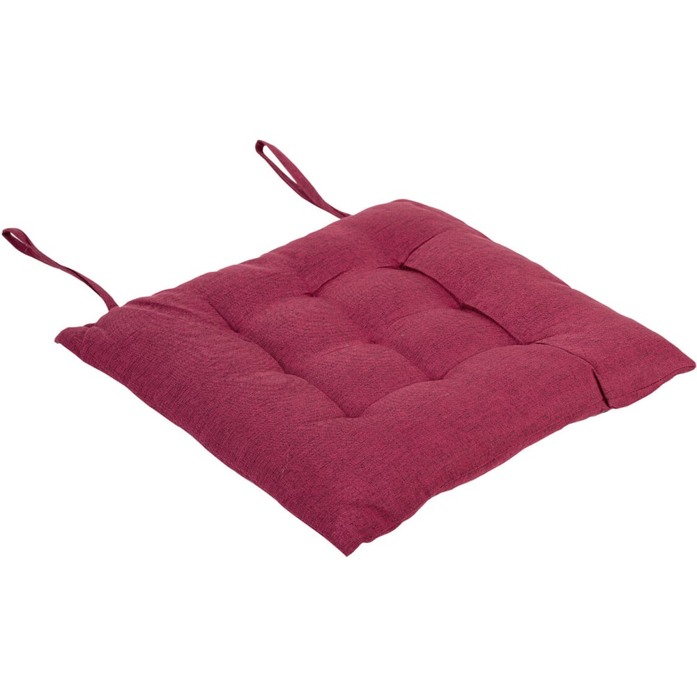 Изображение товара Подушка сидушка на стул OfficeMag PRIMILA LUX бордовая 40x40 см полиэстер