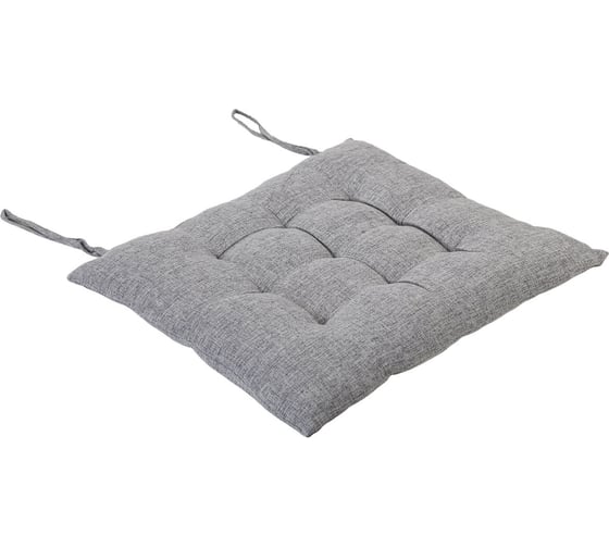 Изображение товара Подушка сидушка на стул PRIMILA LUX рогожка 40x40см, полиэстер, светло-серая 700498