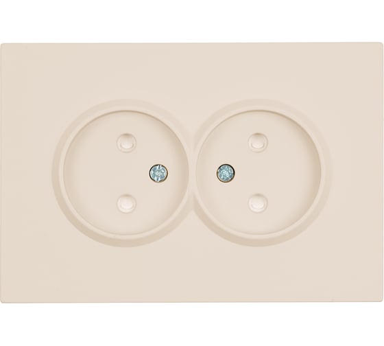 Изображение товара Розетка STEKKER 2-местная с защитной шторкой, б/з, 250В, 16А, серия Эмили, RST16-5116-08, кашемир, soft touch, 49903