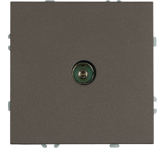 Изображение товара Розетка STEKKER телевизионная 1-местная, механизм, 75 Ом, 5-862МГц, серия Эмили, RST00-5108-09, антрацит, soft touch 49927