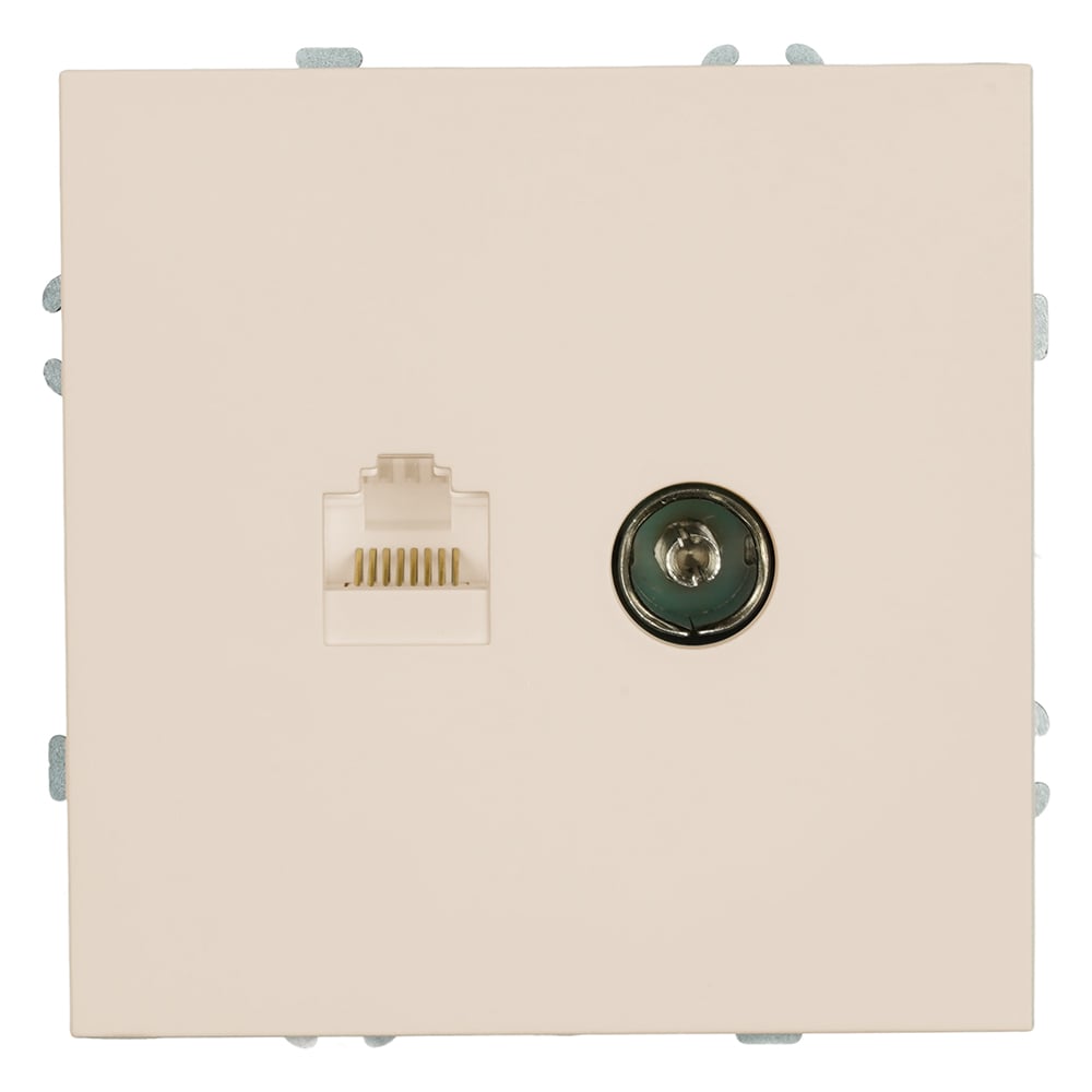 Изображение товара Розетка STEKKER Эмили для ТВ + компьютерной RJ-45, кашемир, IP20 Изображение товара Розетка STEKKER Эмили для ТВ + компьютерной RJ-45, кашемир, IP20