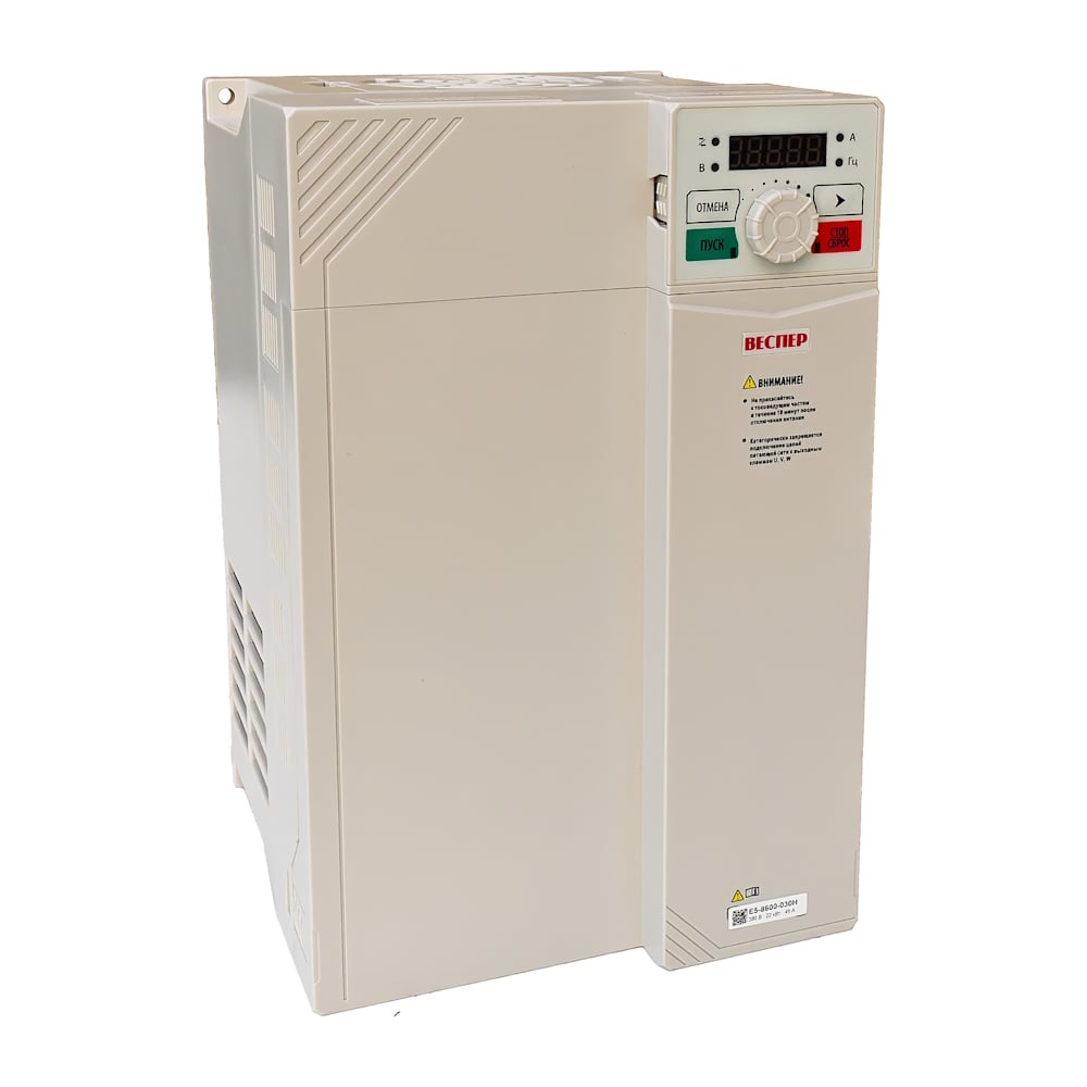 Изображение товара Преобразователь частоты со съемным пультом Веспер E5-8600-030H 22кВт 380В VSP5560