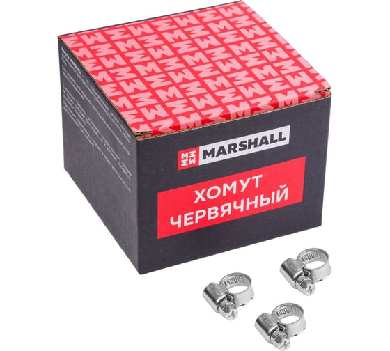 Изображение товара Хомут червячный MARSHALL 8-12 мм (оцинкованная сталь; кратность - 100 шт) MR4101