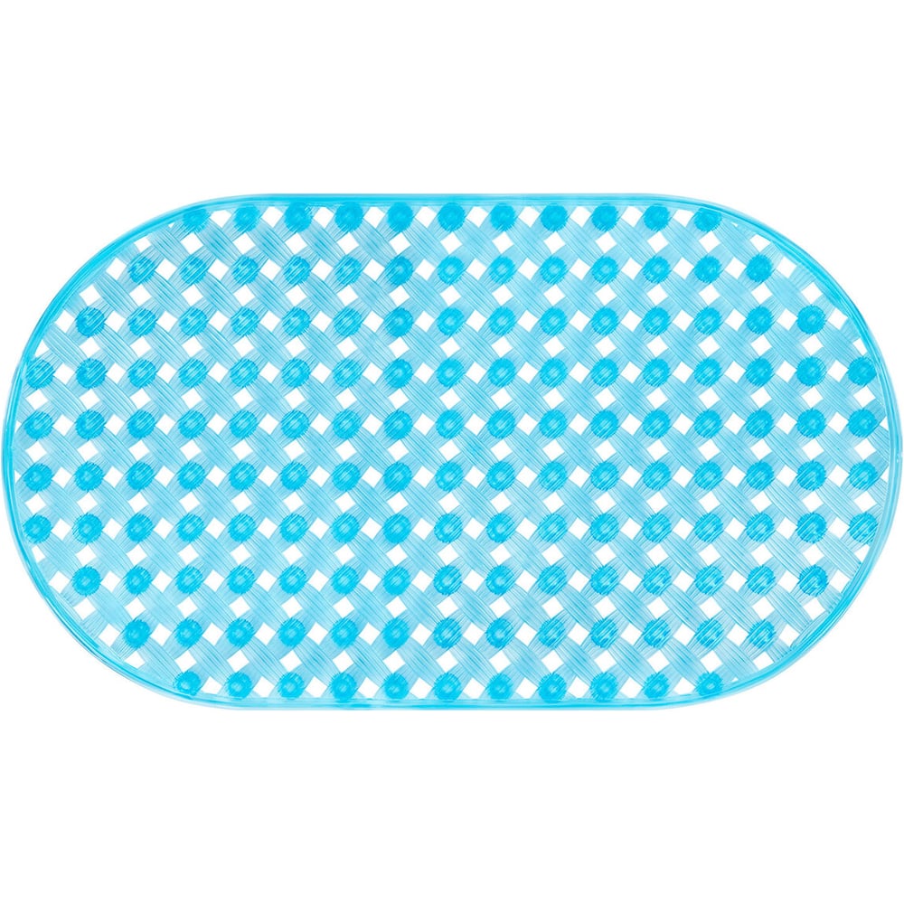 Изображение товара Коврик для ванной ОФИСМАГ PRIMILA противоскользящий овальный голубой 690x390 мм