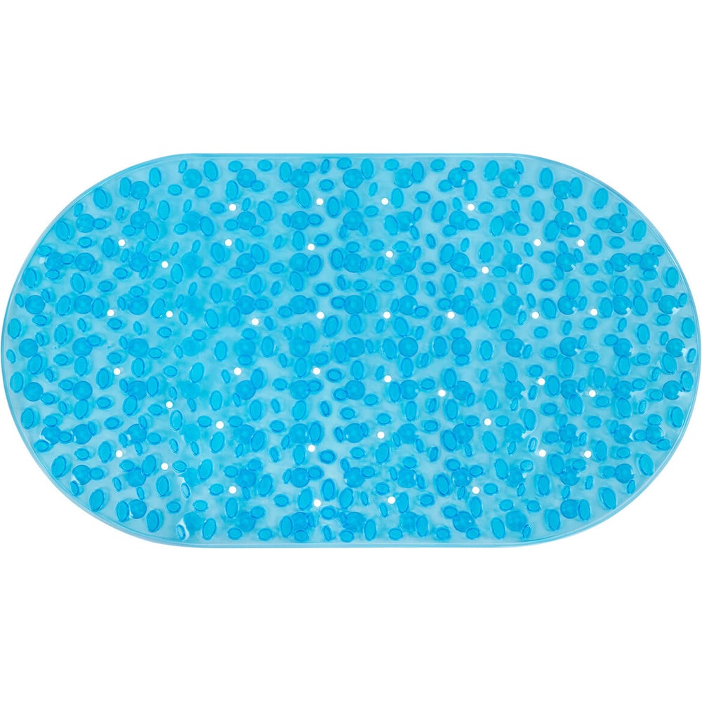 Изображение товара Коврик для ванной ОФИСМАГ PRIMILA противоскользящий 69x40 см голубой овальный