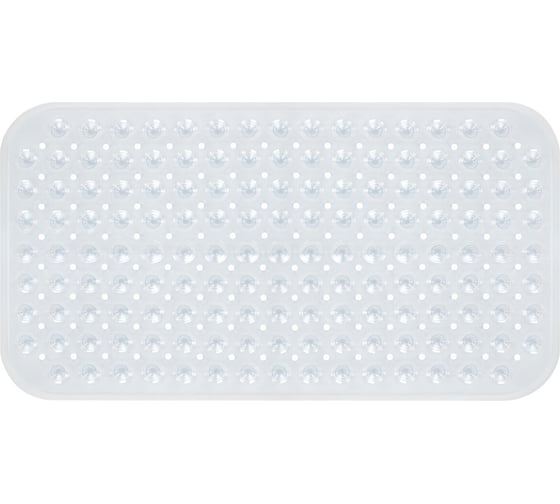 Изображение товара Коврик для ванной противоскользящий PRIMILA 70x38см Полусферы прозрачный, ПВХ, присоски, 700382