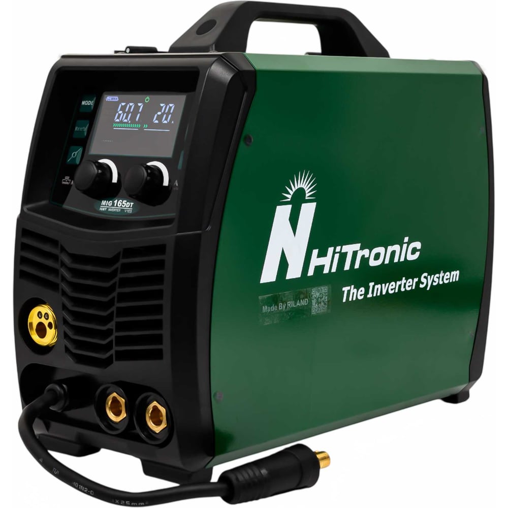 Изображение товара Инверторный сварочный аппарат HITRONIC MIG 165DT с цифровым дисплеем и синергией
