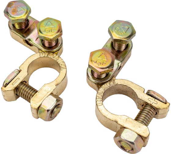 Изображение товара Клеммы для АКБ General Technologies 2 шт + - в блистере под планку алюминиевый сплав GT-BT17