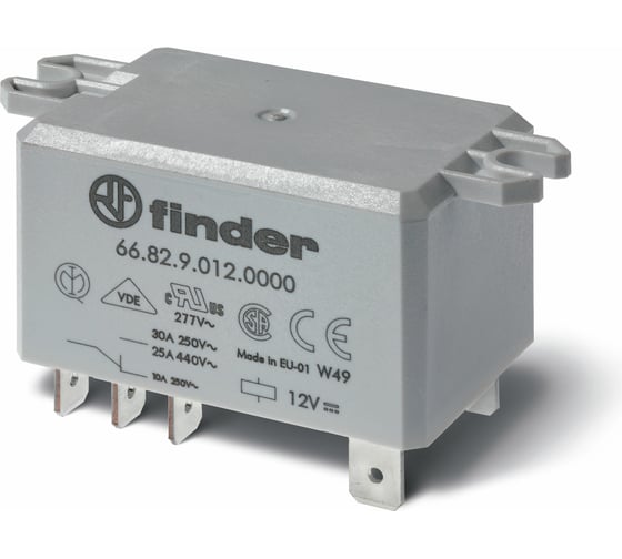 Изображение товара Силовое реле Finder 2 CO конт. 30а, 110в Dc; подключение через fAston, фланц монтаж 668291100000