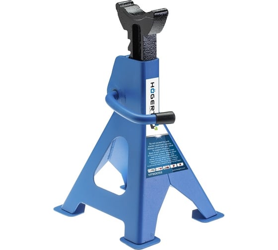 Изображение товара Подставка автомобильная страховочная HOEGERT TECHNIK 6 тонн, 395-613мм, 2 шт. HT8G056