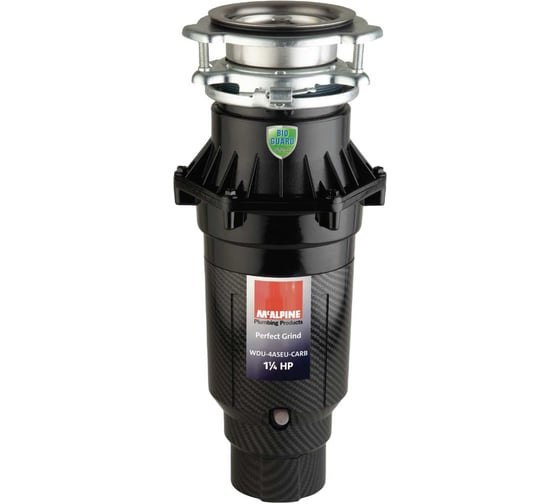 Изображение товара Измельчитель пищевых отходов McAlpine, 930 Вт (1 1/4 л.с.), 2500 об/мин. WDU-4ASEU-CARB