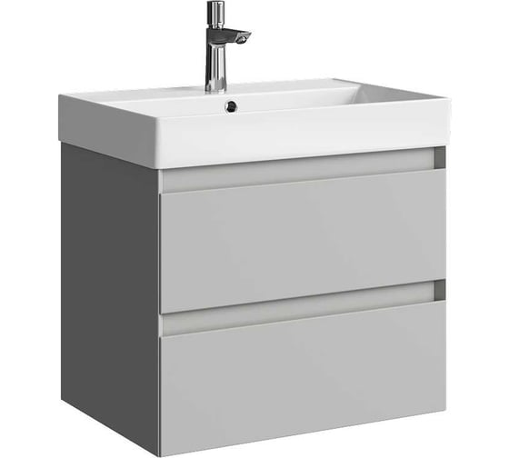 Изображение товара Тумба AQWELLA Geometria под умывальник, цвет серый туман, GE01652ST