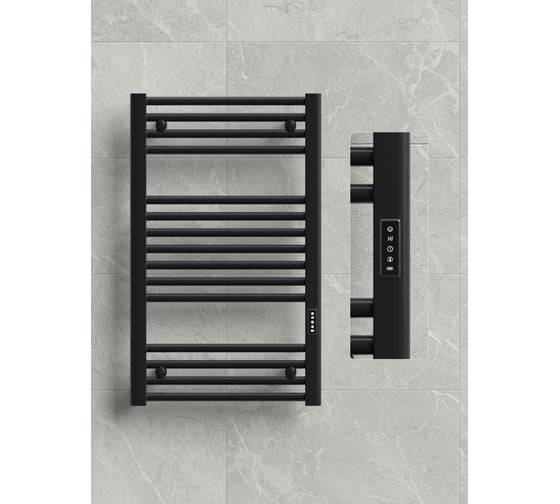 Изображение товара Полотенцесушитель бытовой электрический RIFAR - D-LINE Чёрный янтарь матовый DL-080-50-BM