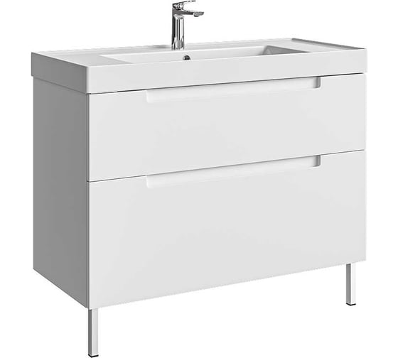 Изображение товара Тумба под умывальник AQWELLA Ванкувер цвет белый, VAN01102N