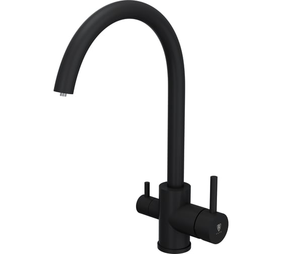 Изображение товара Смеситель для кухонной мойки RUSH с фильтром черный SUS9035-37Black