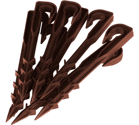 Изображение товара Колышки для капельной трубки ГеоПластБорд d 16 мм 19 см комплект 40 шт цвет коричневый 16K190.К