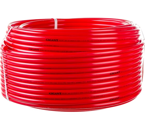 Изображение товара Труба из полиэтилена повышенной термостойкости Gigant PE-RT 16x2.0 мм, PN8, красный, бухта 100 м GSG-18