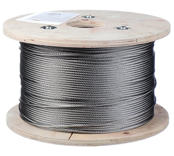 Изображение товара Трос для растяжки КРЕП-КОМП ART 8379, нержавейка А2, 7х7, 4 мм, 250  м трн4