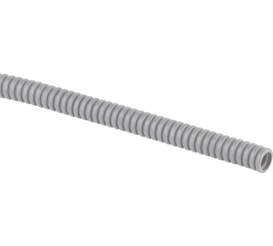 Изображение товара Труба гофрированная ЭРА ПВХ SIMPLE GOFR-16-50-PVС-SIMPLE серая 16мм с зондом 50м Б0070286