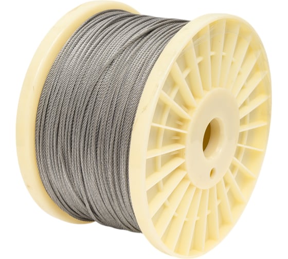 Изображение товара Трос для растяжки КРЕП-КОМП ART 8379, нержавейка А2, 7х7, 2 мм, 250 м трн2