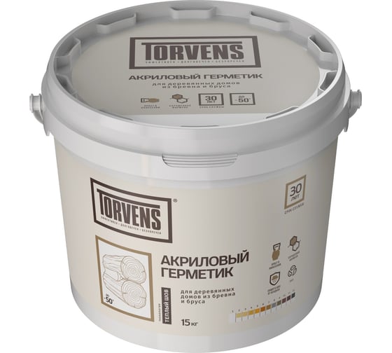 Изображение товара Герметик для дерева Torvens темный шоколад, 10 л, 15 кг 00-00009992