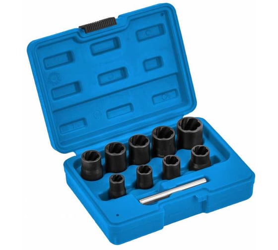 Изображение товара Экстракторы для извлечения обломанных болтов HOEGERT TECHNIK 10 шт. HT8G401