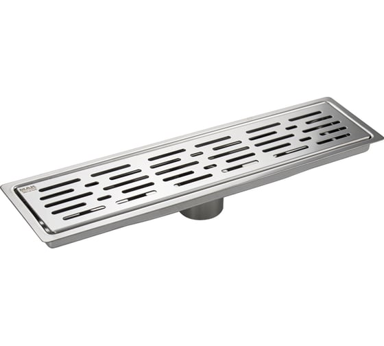 Изображение товара Трап из нержавеющей стали САНАКС MAK 400х100 мм, линейный, вертикальный, хромированный с сухим затвором 04441