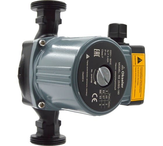 Изображение товара Насос циркуляционный OKSELER RS 25/6G-180 с гайками Oks00514
