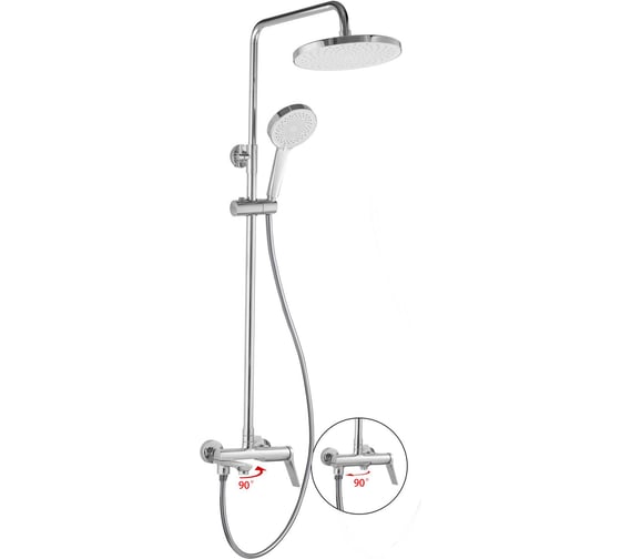 Изображение товара Душевая стойка FASHUN A2486 хром, латунь, излив: переключ. потока УТ-00002328