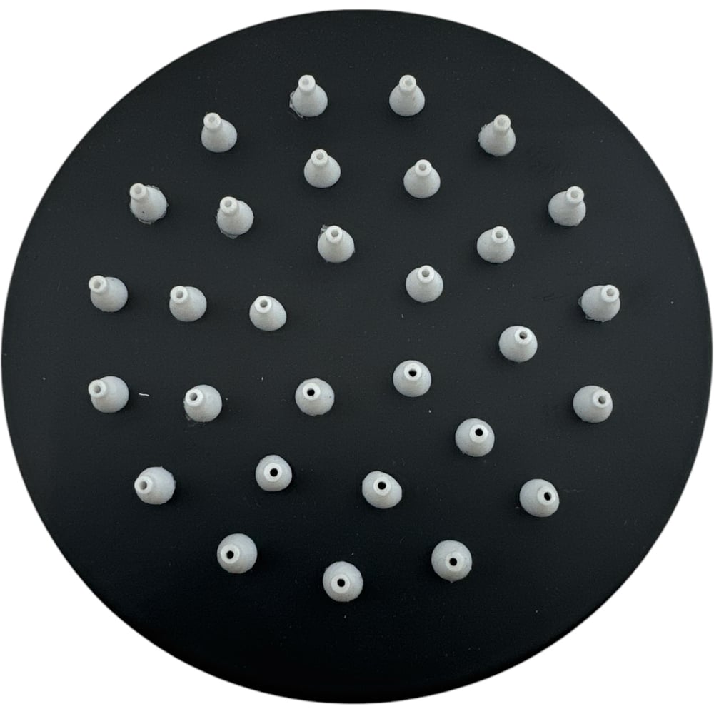 Изображение товара Тропическая потолочная лейка для душа OUTE 30x30 матовая черная с шарниром