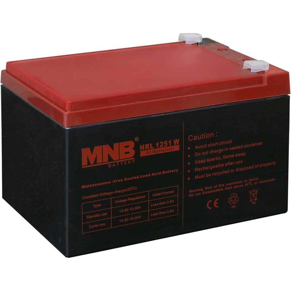 Изображение товара Аккумуляторная батарея MNB HRL 1251 W AGM 12V 4.08A max
