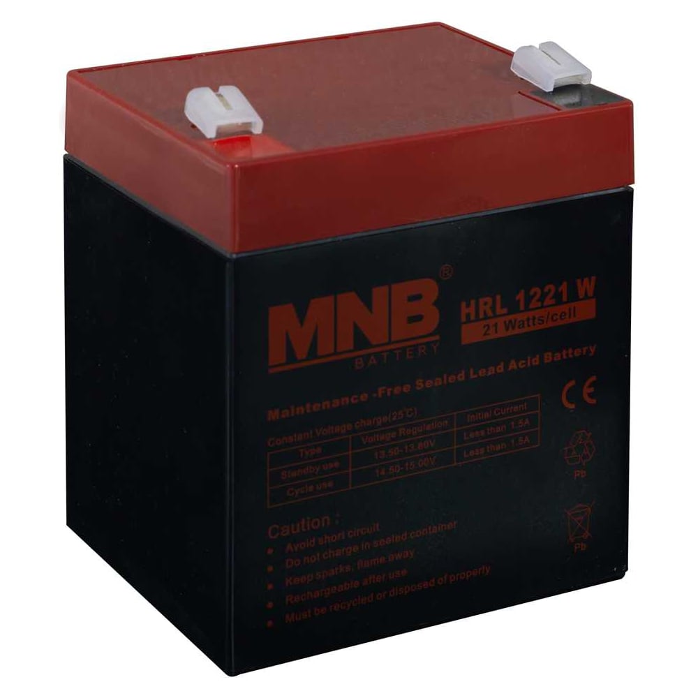 Изображение товара Аккумуляторная батарея MNB HRL 1221 W AGM 5 А*ч 1.68 А F2
