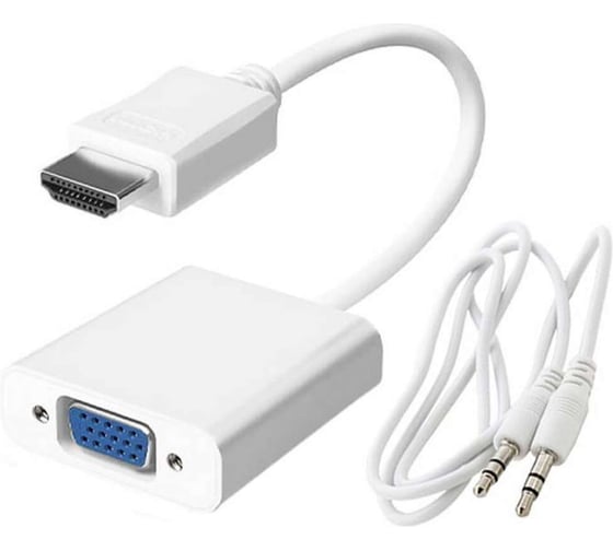 Изображение товара Разъем HDMI переходник RUICHI HDMI (m)-VGA (f)+AUX 113761