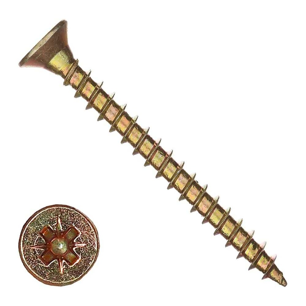 Изображение товара Саморез КВАДРА универсальный 3x12мм желтый цинк 200 шт