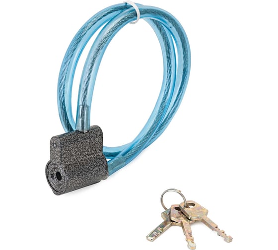 Изображение товара Замок велосипедный Стандарт тросовый, ВС2-6-01С, 600мм 1000