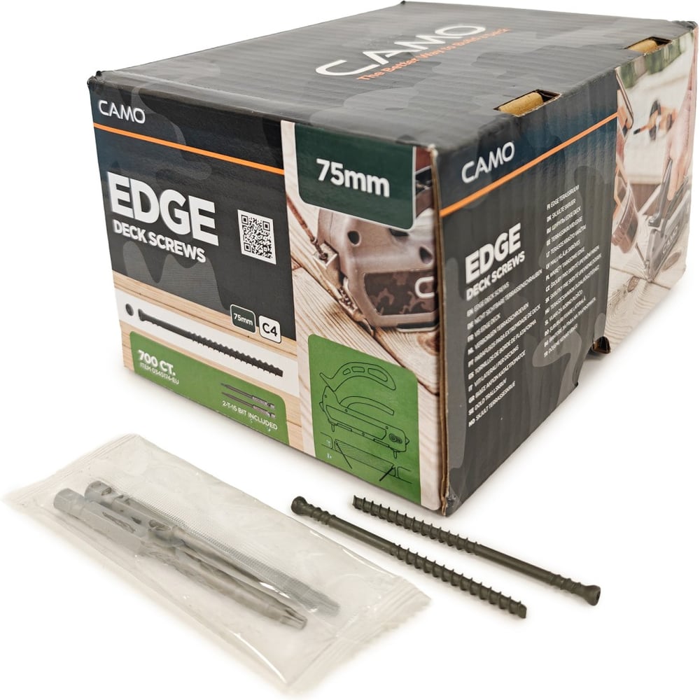 Изображение товара Саморезы Camo ProTech C4 75 mm 700 шт прочные крестовые для деревянных конструкций