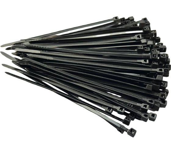 Изображение товара Стяжка (хомут) кабельная I-GROUP нейлон черный 3,6х300, 20 уп. по 100 шт. 736300Г