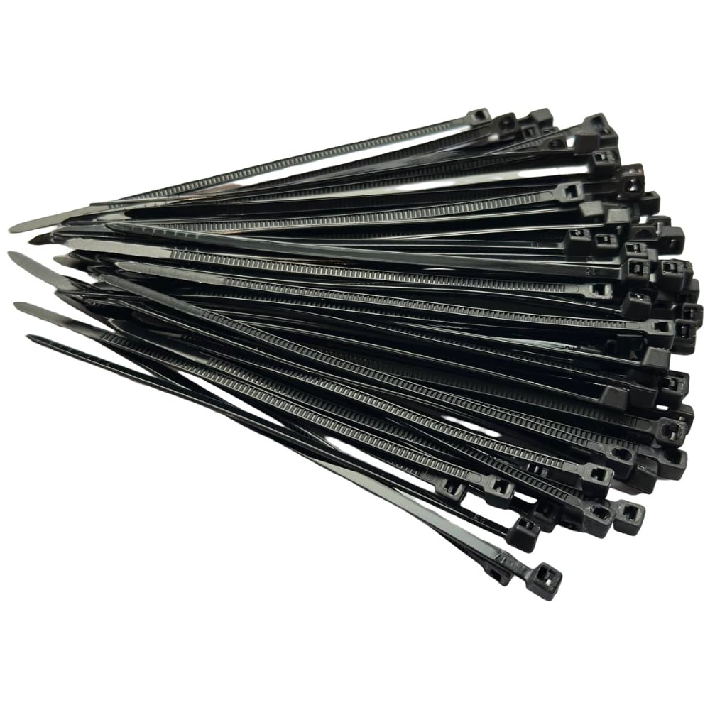Изображение товара Стяжка кабельная нейлон черная 4,8х350, 10 уп по 100 шт
