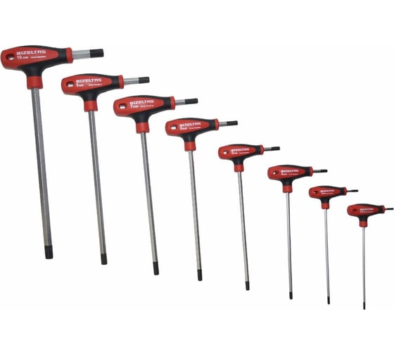 Изображение товара Набор шестигранных Т-образных ключей IZELTAS 8 предметов 4920008108