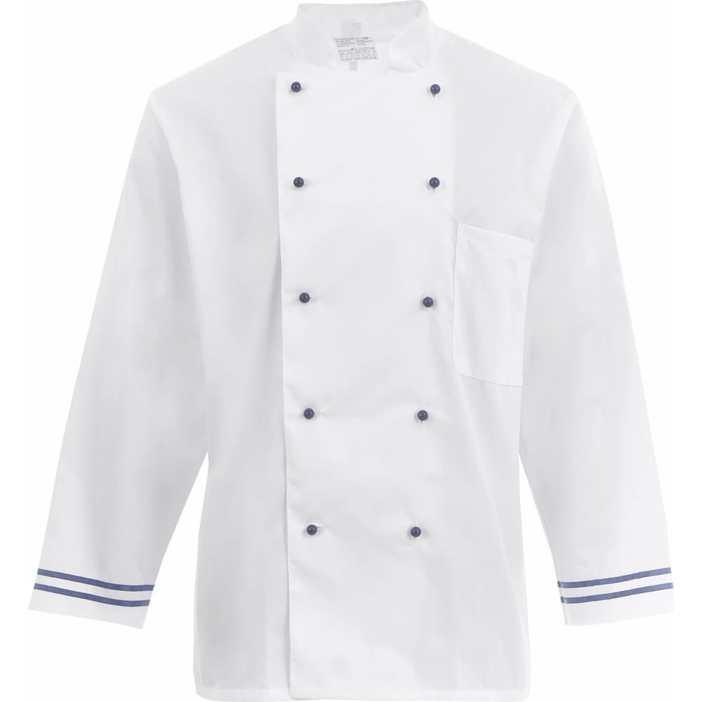 Изображение товара Поварская куртка СОЮЗСПЕЦОДЕЖДА Люкс-Лайт синяя полоска 40-42 унисекс